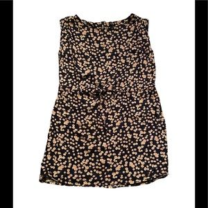Rio sleeveless floral ditsy print with adjustable waist tie size M